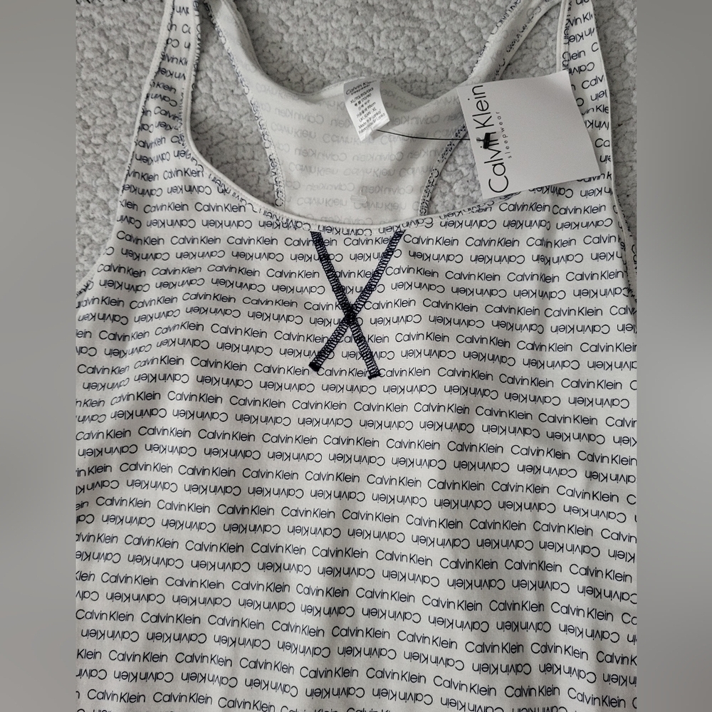 Calvin Klein Women's White and Blue Striped Sleepwear Set - Picture 6 of 8